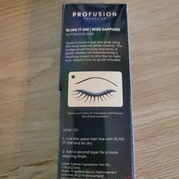 Profusion Cosmetics Bling It On Glitter Eyeliner Wise Sapphire - Picture 4 of 4